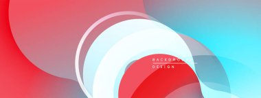 Soyut katmanlar akışkan şekiller yaratır. Kırmızı, beyaz, mavi renkler düzgün bir şekilde harmanlanır. Modern tasarım hareketi çağrıştırıyor, derinliği.