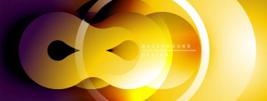 Soyut akışkan şekiller, canlı sarı, mor renkler. Arka planlar ve sunumlar için modern tasarım öğesi. Düz geçişler dinamik görsel efekt yaratır.