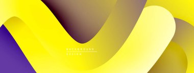 Soyut sarı, mor katmanlar akıcı tasarım yaratır. Yumuşak eğimler hareketi, derinliği gösterir. Modern arkaplan dokusu.