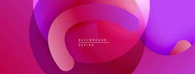 Soyut sıvı şekiller, canlı mor renkler, pürüzsüz eğimler modern tasarım yaratır. Minimalist kompozisyon, zarif zemin.