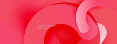 Soyut kırmızı tasarım. Üst üste binen katmanlar derinlik, pürüzsüz eğimler ve modern estetik yaratır. Minimalist kompozisyon, canlı renk şeması.