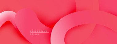 Soyut pembe arka plan. Üst üste binen yuvarlak şekiller dinamik bileşimler oluşturur. Yumuşak eğimler derinlik sağlar, modern estetik.