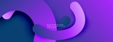 Soyut mor katmanlar dinamik zemin oluşturur. Yumuşak kıvrımlar, gradyanlar modern görsel cazibe sunuyor. Minimalist tasarım çeşitli projelere uyar.