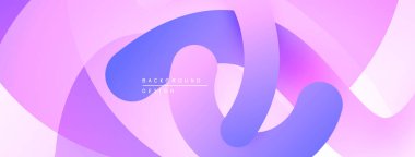 Soyut sıvı şekilleri, pembe mor gradyanlar. Modern tasarım, düz kıvrımlar, dinamik kompozisyon. Projeler için arkaplan ögesi.