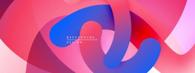Soyut akan kurdeleler, canlı pembeler, maviler dinamik arkaplan oluşturur. Modern tasarım, pürüzsüz eğimler, zarif kompozisyon.