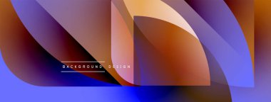 Soyut tasarım katmanlı şekiller, canlı renkler içerir. Gradyan karışımları dinamik görsel efekt yaratır. Modern estetik arka planlar için uygundur.
