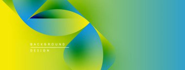 Soyut titreşimli gradyanlar harmanlanır. Sarı, yeşil, mavi renkler akıcı şekiller yaratır, modern tasarım elementleri. Metin arkaplan tasarımı okur.