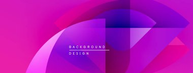 Soyut pembe mor tasarım. Geometrik şekiller, dinamik görsel efekt oluşturur. Metin arka plan tasarımı okur. Modern estetik.