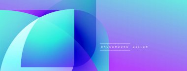 Soyut, canlı katmanlar akışkan şekiller yaratır. Mavi, mor renkler pürüzsüzce harmanlanır, modern tasarım ögesi.