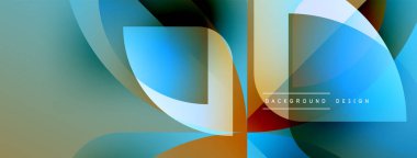 Soyut sıvı şekiller, canlı renkler, modern tasarım. Üst üste binen katmanlar dinamik görsel efekt yaratır. Yumuşak eğimler, temiz çizgiler.