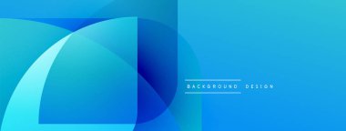 Soyut mavi şekiller örtüşüyor ve dinamik bir değişim etkisi yaratıyor. Modern tasarım arka planlar, pankartlar, sunumlar için uygun.