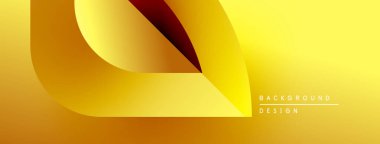 Soyut altın tasarım üst üste binen kıvrımlı şekiller. Gradyan renkler dinamik görsel efekt yaratır. Modern arkaplan ögesi.