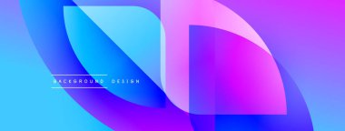 Soyut akışkan şekiller harmanlanarak canlı mavi ve mor renkler yaratır. Modern tasarım dinamik hareket ve pürüzsüz geçişler öneriyor.