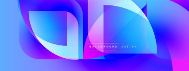 Soyut sıvı şekilleri canlı mavileri, morları, pembeleri harmanlıyor. Modern tasarım enerjiyi, hareketi, dijital estetiği çağrıştırıyor.