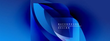 Soyut mavi tasarım. Akan şekiller dinamik görsel efektler yaratır. Metin arka plan tasarımı okur. Modern, şık bir sunum.