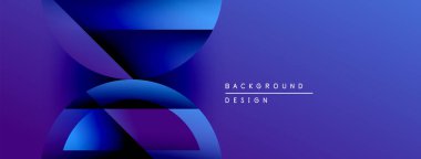 Soyut mavi eğimli şekiller çakışıyor. Modern tasarım metin arkaplanı, tasarım içerir. Minimalist estetik, canlı renkler sunar.