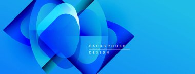 Soyut mavi şekiller dinamik görsel efekt oluşturur. Modern tasarım arka planlar, sunumlar, markalaşma için uygun. Parlak, temiz estetik.