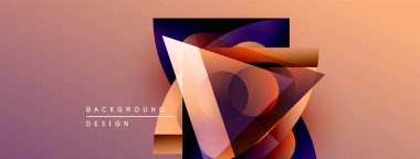 Soyut geometrik tasarım. Renkler karışıyor, dinamik görsel efekt yaratıyor. Çeşitli projeler için modern arkaplan.