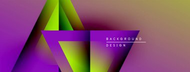 Soyut geometrik şekiller, canlı mor, yeşil renkler harmanlanmış. Modern tasarım elementleri dinamik görsel etki yaratır. Arkaplan özellikleri metin örtüsü.