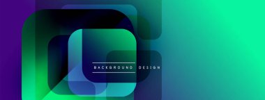 Soyut geometrik şekiller örtüşür, canlı bir değişim etkisi yaratır. Modern tasarım elementleri dijital sanat ve teknoloji odaklı.