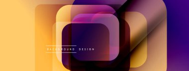 Soyut geometrik şekiller çakışıyor. Sıcak renkler, modern tasarım yaratan havalı tonlarla harmanlanır. Metin arkaplan tasarımı okur.