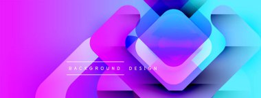 Soyut akışkan şekiller, canlı pembeler, maviler dinamik arkaplan oluşturur. Modern tasarım elementleri akıcılığı ve hareketi önerir.