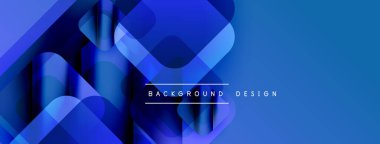 Soyut mavi şekiller dinamik görsel efekt oluşturur. Modern tasarım arka planlar, afişler, sunumlar için uygun. Temiz, basit estetik..