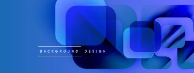 Soyut mavi tasarım katmanlı dikdörtgenler, gradyanlar, metin okuma arkaplan tasarımı. Modern, canlı, dijital projeler için uygun.