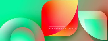 Soyut gradyanlar çakışıyor, dinamik görsel etki yaratıyor. Parlak renkler sorunsuzca harmanlanarak modern arkaplan tasarımı oluşturur.