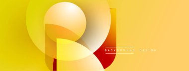 Soyut sarı tasarım katmanlı şekiller içerir. Gradyan renkler dinamik görsel efekt yaratır. Sunumlar için modern arkaplan uygun.