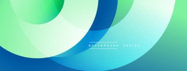 Soyut akışkan şekiller, canlı maviler, yeşiller. Gradyan renkler dinamik arkaplan tasarımı yaratır. Yumuşak kıvrımlar hareketi, enerjiyi gösterir.