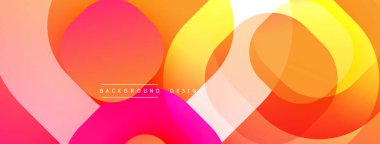 Soyut renkli çemberler dinamik modern arkaplan oluşturur. Canlı renkler düzgün bir şekilde harmanlanarak görsel ilgi sunar..