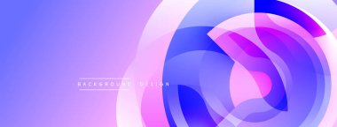 Soyut dinamik katmanlar canlı bir değişim etkisi yaratır. Pembe, mor, mavi renkler kusursuz bir şekilde harmanlanarak modern tasarımı oluşturur..