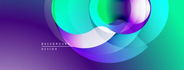 Soyut enerji çemberleri çakışıyor ve akışkan değişim etkisi yaratıyor. Modern tasarım, arka planlar ve sunumlar için uygun..