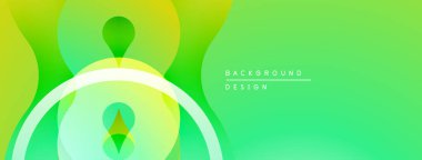 Soyut enerjik tasarım. Üst üste binen daireler dinamik değişim etkisi yaratır. Modern, taze görsel kompozisyon. Yumuşak geçişler, parlak renkler.