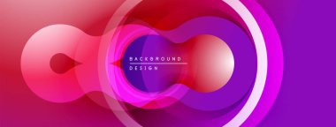Soyut çemberler çakışıyor, canlı bir değişim etkisi yaratıyor. Modern tasarım, arka planlar ve sunumlar için uygun. Yumuşak geçişler görünür.