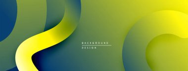 Soyut arkaplan özellikleri akan şekiller, canlı renkler. Gradyan geçişler dinamik görsel efekt yaratır. Modern tasarım ögesi.