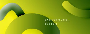 Soyut sıvı şekilleri örtüşür, parlak yeşil ve sarı renkler yaratır. Minimalist metin arka plan tasarımı okur. Modern estetik.