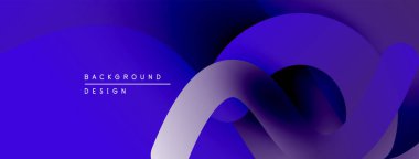 Soyut mavi arkaplan dalgalı eğriler ve eğriler içerir. Modern tasarım elementleri dinamik görsel etki yaratır. Pürüzsüz şekiller hareketi işaret eder.