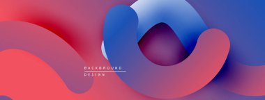 Soyut sıvı şekilleri canlı kırmızıları, mavileri, morları harmanlıyor. Modern tasarım, hareket, derinlik ve görsel ilgiyi çağrıştırıyor. Arkaplanda değişken geçişler var.