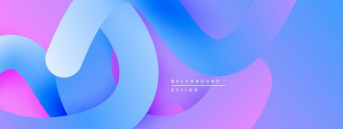 Soyut sıvı şekiller, canlı mor, mavi renkler. Modern tasarım, pürüzsüz eğimler dinamik kompozisyon yaratır. Arkaplan dokusu.