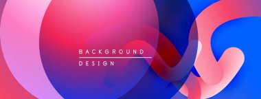 Soyut sıvı şekiller, canlı renklerin karışımı. Modern tasarım, dinamik kompozisyon. Gradyan etkiler derinlik yaratır, görsel ilgi.