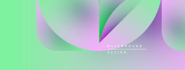 Soyut gradyanlar harmanlanarak yumuşak eğriler oluşturur. Pastel renkler modern estetik sunarak tasarıma hükmediyor. Mevcut en küçük metin.