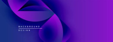 Soyut eğim arkaplanı. Mor, mavi renkler düzgün bir şekilde harmanlanır. Modern tasarım elementleri dinamik görsel akış yaratır. Minimalist metin mevcut.