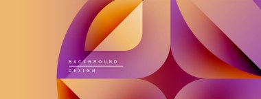 Soyut renkli katmanlar dinamik arkaplan yaratır. Gradyan şekiller üst üste binerek modern tasarım elementini oluşturur. Sıcak tonlar kompozisyona hakim.