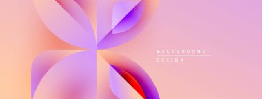 Soyut çiçek tasarımı. Yumuşak eğimler pembeleri, morları, portakalları harmanlıyor. Modern estetik, temiz hatlar, basit kompozisyon. Arkaplan ögesi.