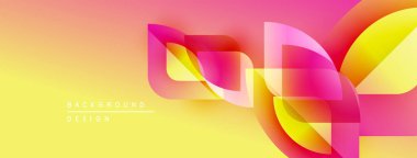 Canlı soyut tasarım. Sarı, pembe renkler düzgün bir şekilde harmanlanır. Arkaplan ve sunumlar için modern grafik öğesi. Akışkan şekiller dinamik bileşim oluşturur.
