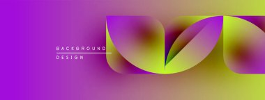 Soyut canlı tasarım akıcı kurdeleler içerir. Mor, sarı renkler, dinamik görsel efekt oluşturur. Modern arkaplan ögesi.