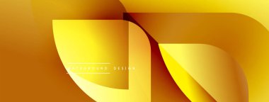 Soyut altın katmanlar dinamik akış yaratır. Yumuşak gradyanlar, modern tasarım, sıcak tonlar lüksü, zarafeti akla getiriyor. Minimalist kompozisyon.