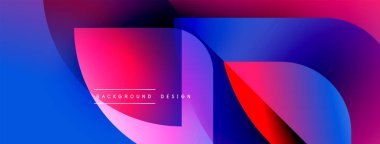 Soyut sıvı şekilleri canlı mavileri, pembeleri, kırmızıları harmanlıyor. Modern tasarım hareket, enerji, dinamik bileşim öneriyor. Arkaplan metni arkaplan tasarımı okur.